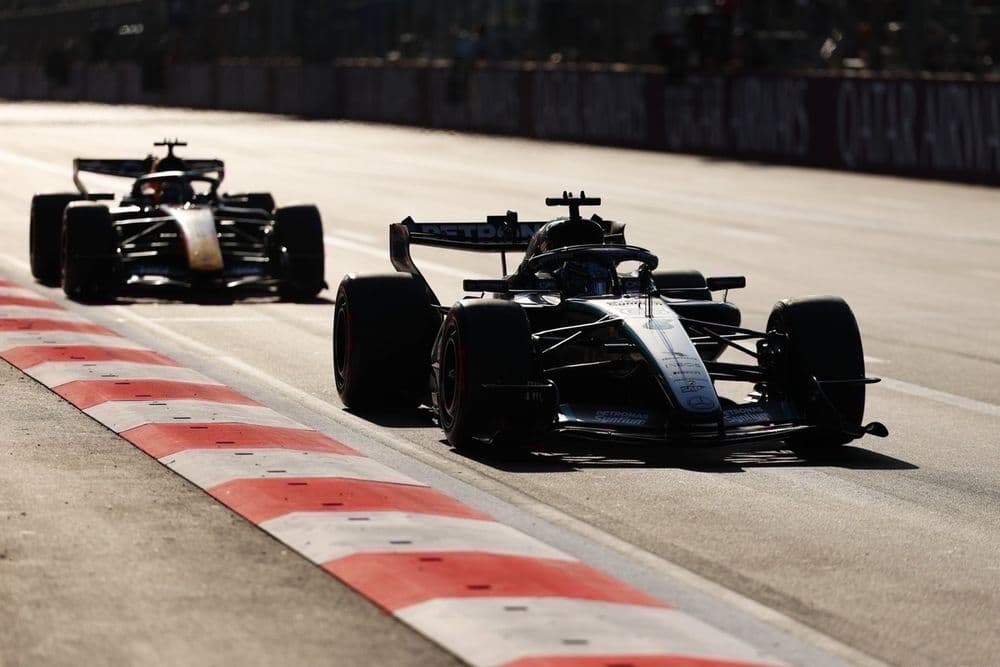 La cuerda elástica de Bakú: Mercedes explica cómo Russell contuvo a Verstappen por 0,196 s - figura 1