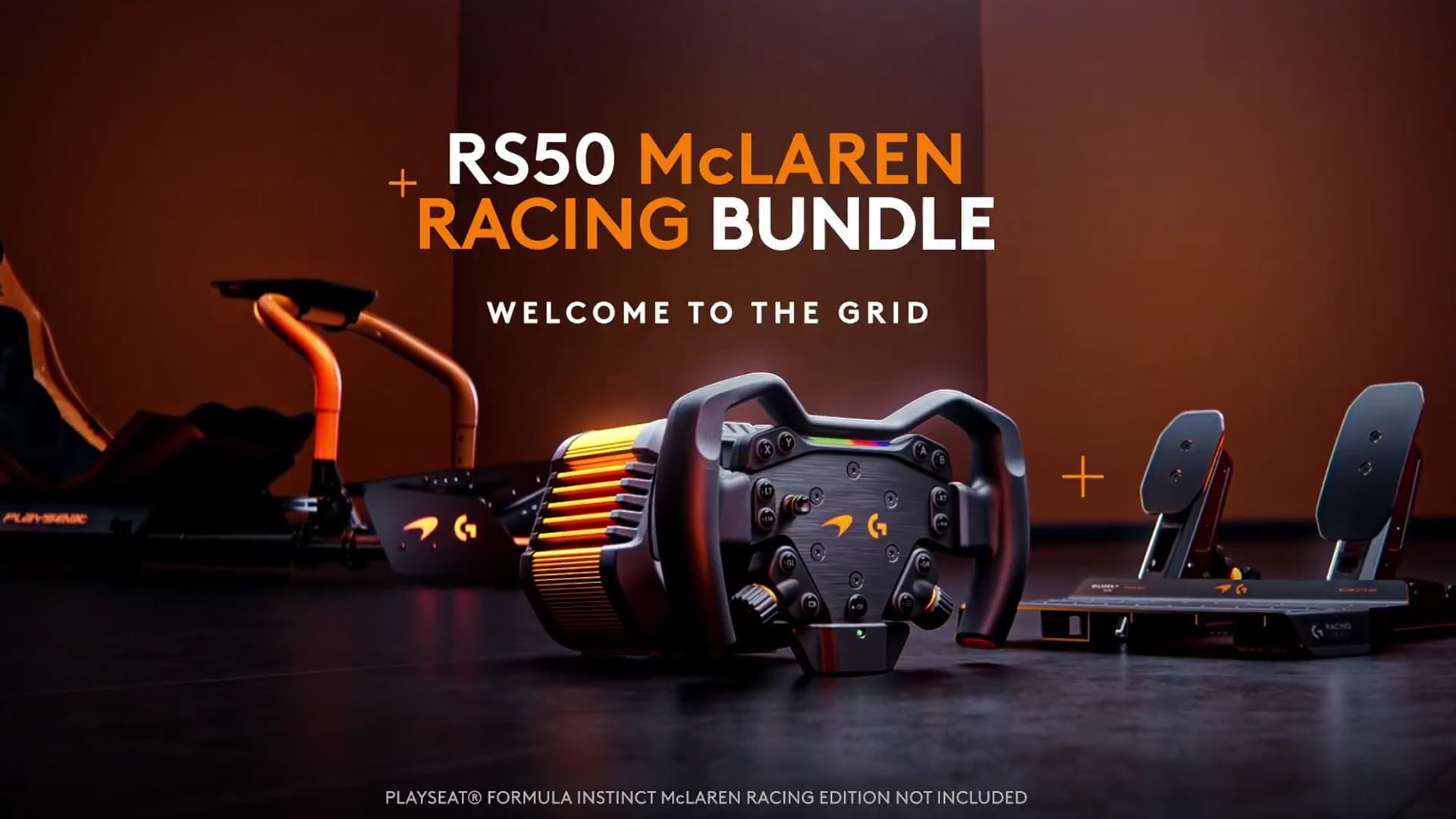 Logitech aprieta el acelerador naranja: el RS50 McLaren Racing Bundle llega con 8 Nm y pedal de carga