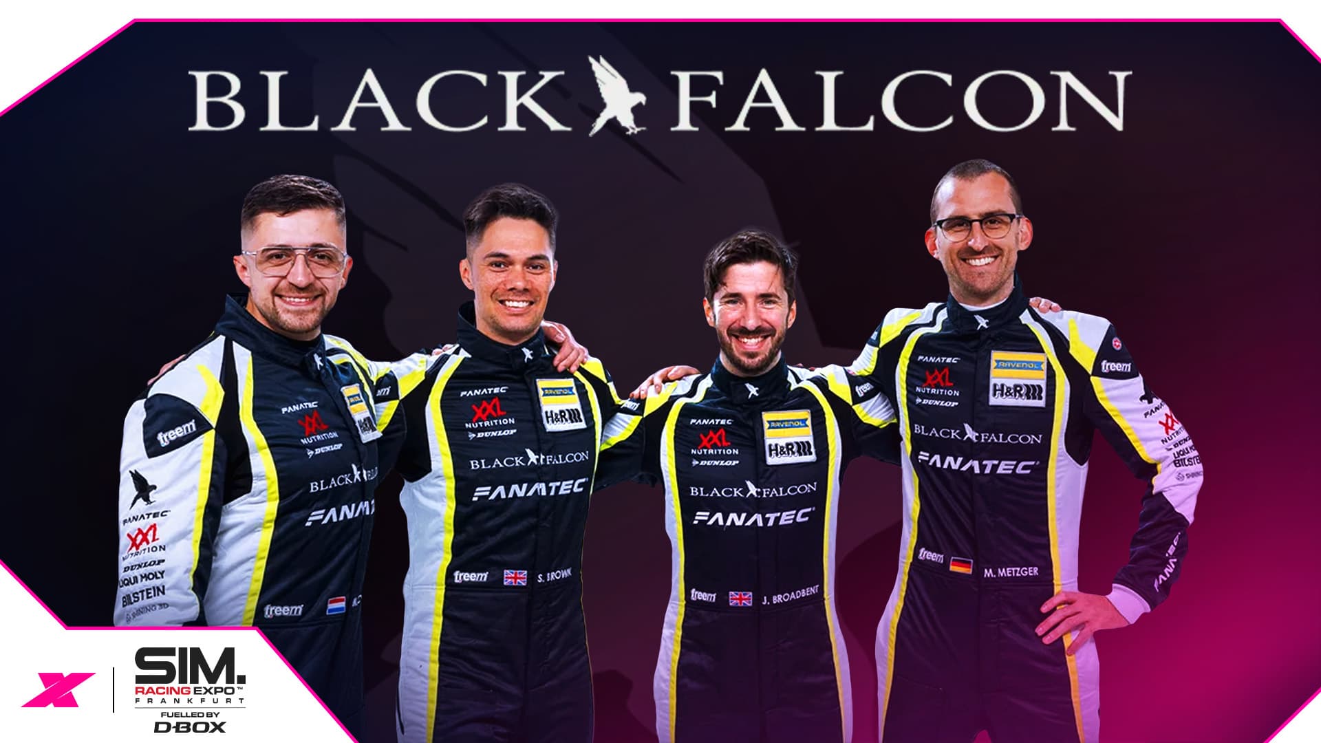 De YouTube al Nordschleife y de ahí al escenario: Black Falcon lleva su trío de creadores a la SimRacing Expo de Frankfurt